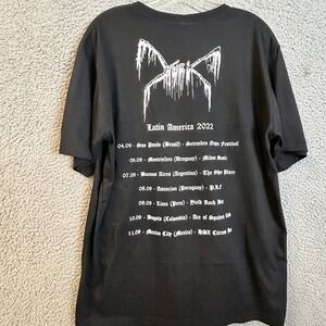 Mork Norwegian Black Metal Latin America 2022  Tour T Shirt Size Large Black